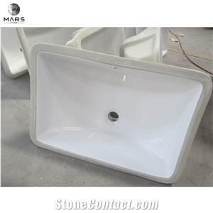 Carrara White Quartz Vanity Tops With Ceramic Sink