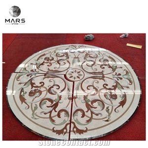 Cheap Water Jet Art Patterns Round Marble Medallions Marble