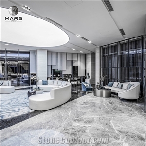 China Dark Gray Herme Polished Slabs for Interior Flooring