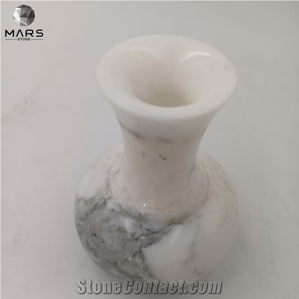 Classic China Style Custom Logo Marble Stone Flower Vase