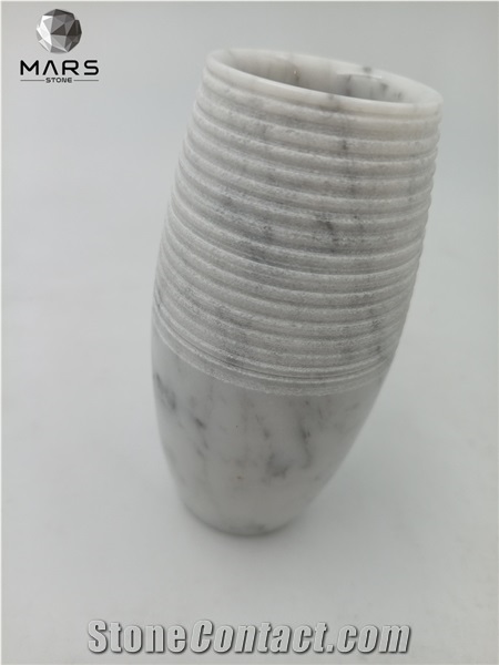 Classic China Style Custom Logo Marble Stone Flower Vase