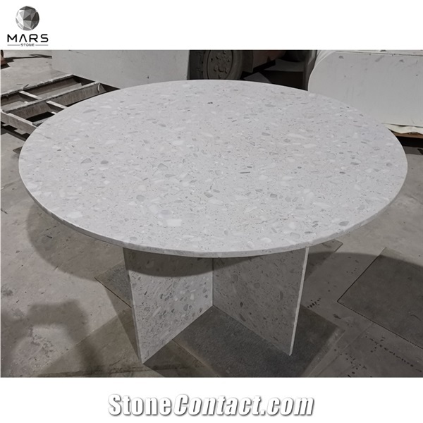 Colorful Marble Terrazzo Stone Round Marble Dining Table