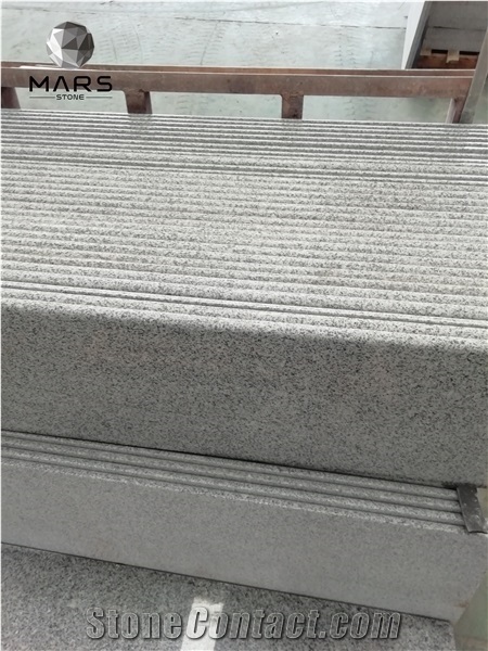 Customize G603 Outdoor Round Shape Curve Stair Design Grey Granite