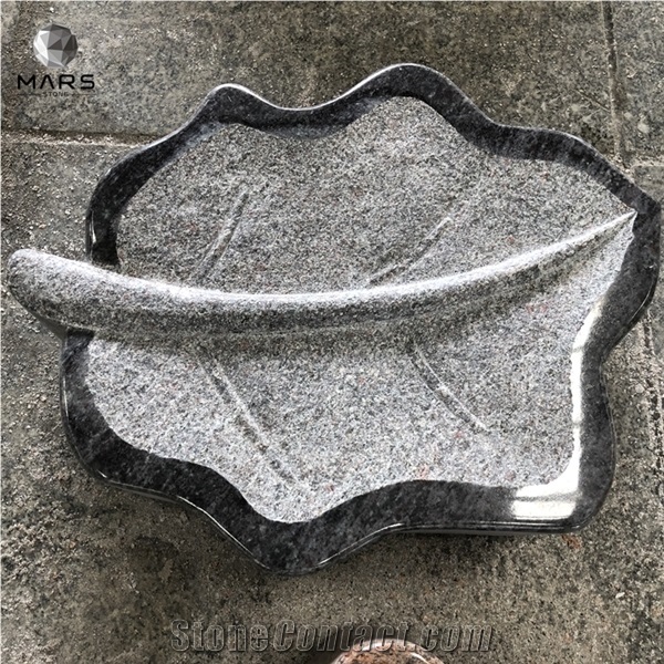 Customized Design Leaf Shape Monumental Cemetery Granite