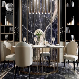 Dream Sapphire Blue Marble Cristal Wall Panel Luxury Slab