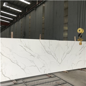 Factory Direct Sell Artificial Calacatta Quartz Slabs/ Tiles