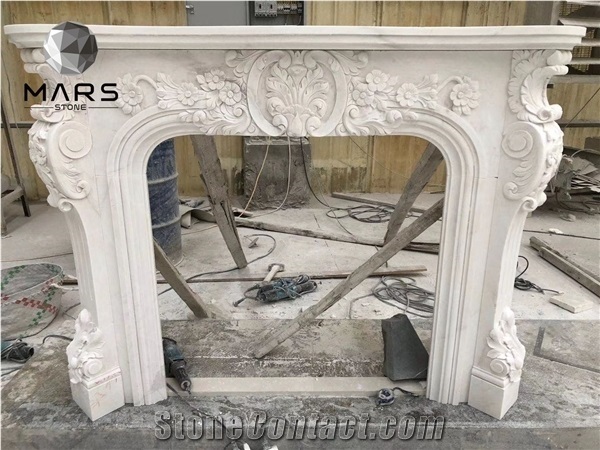 Factory Price for Marble Fireplaces Surround for Indoor