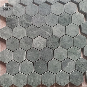 Factory Price Indish Green Marble Hexagon Mosaic Tiles