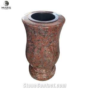 High Quality Stone Cemetery Vases for Graves and Tombstone