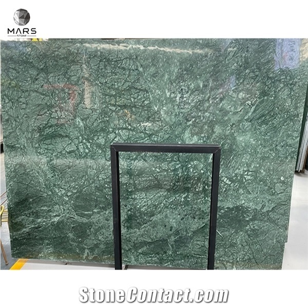 Manufacturer Supply Big Flower Green Marble Tile for Design