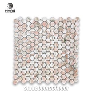 Modern Style Display Circular Marble Tile Mosaic Buyers