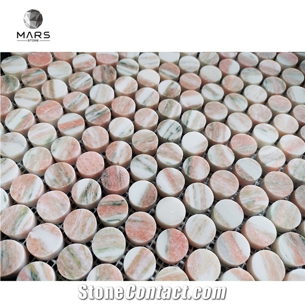 Modern Style Display Circular Marble Tile Mosaic Buyers