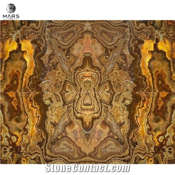 Natural Tiger Onyx Stone with Wood Vein for Tile