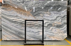 Palissandro Marble Book Match Slabs for Interior Decoration