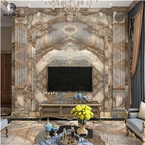 Palissandro Marble Book Match Slabs for Interior Decoration