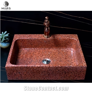 Popular Modern Style Colorful Square Rectangular Terrazzo Sink