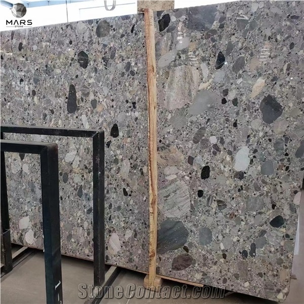 The Most Hot Sale Grey Marble Stone with Flower on Sale