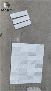 White Carrara Pattern Backsplash Marble Wall Mosaic Tile