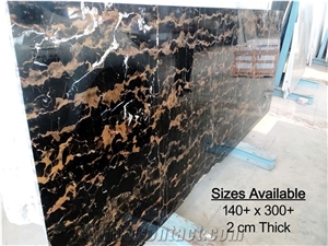 Black & Gold Marble Tile Slab