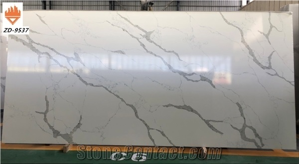 2021 New Nice Design Calacatta White Artificial Quartz Stone