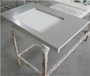 Artificial Man Made Stone Carrara White Quartz Countertops