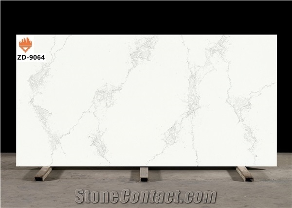 Artificial Stone Quartz Calacatta White Countertop Slabs
