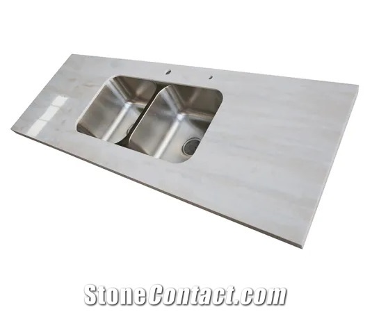 Customize Artificial Quartz Stone Calacatta Countertop