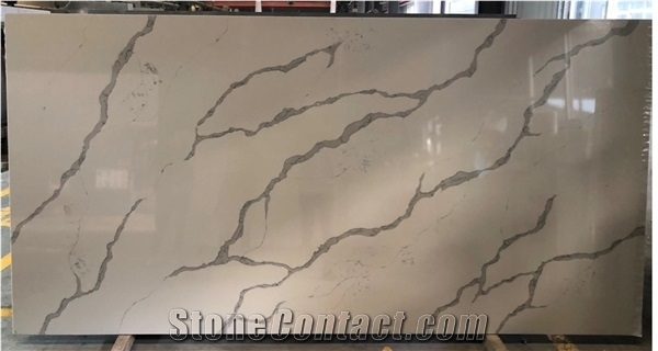 Marble Looking Quartz Stone Slab 9005