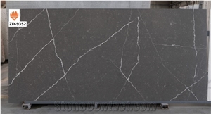 Polished Artificial Engineered Stone Calacatta Quartz Slabs