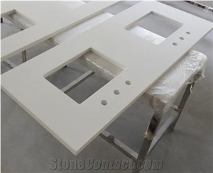 Popular Usa Kitchen White Quartz Stone Countertop