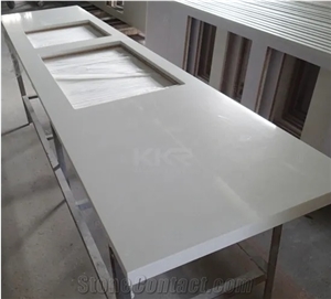 Popular Usa Kitchen White Quartz Stone Countertop