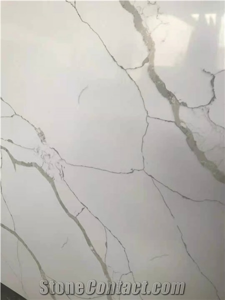 Quality Calacatta White Color Quartz Stone for Worktop