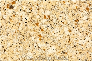 Sparkly Beige Quartz Stone Slab 2115