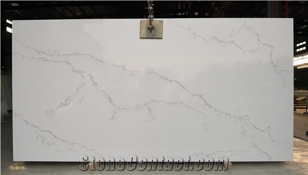 White Marble Look Premium Quartz 9018
