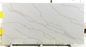 White Marble Look Premium Quartz 9028