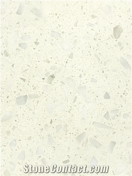 Ivory Terrazo Slab Wall Tile Cement Floor Tile Bathroom Tile