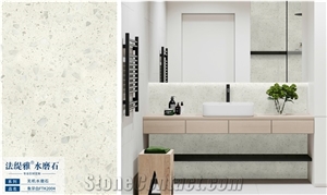 Ivory Terrazo Slab Wall Tile Cement Floor Tile Bathroom Tile