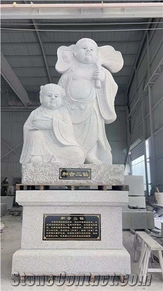 Chinese Granite Stone Carving Confucius Sculpture