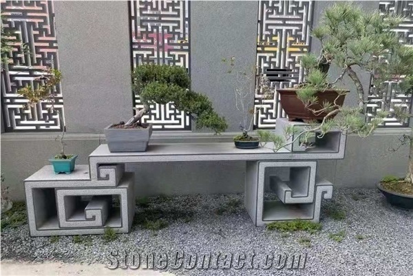 Stone Relief Carving Flower Shelf Landscaping Planters