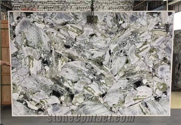 Ice Green Marble Wall Cladding