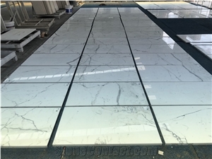 Statuario White Marble with Honeycomb Panels
