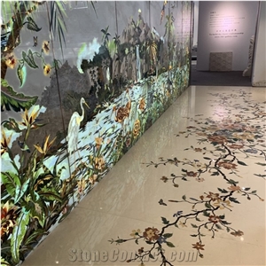 Beautiful Marble Water Jet Pattern for Hall Floor and Wall