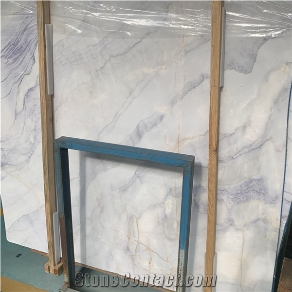 Beautiful White Marble with Purple Veins Slsb for Background