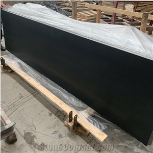 Black Granite Leather Surface Slabs for Wall and Countertop