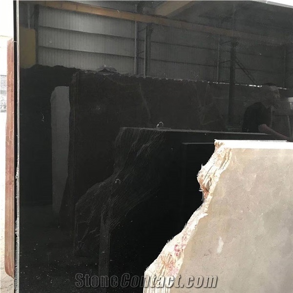 China Cheap Marsha Black Granite Block Slabs