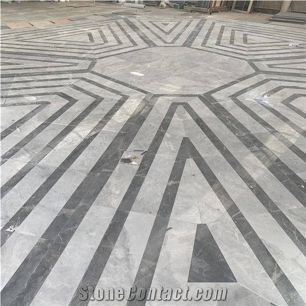 China Yabo Grey Marble Medallion Wall Floor Tiles