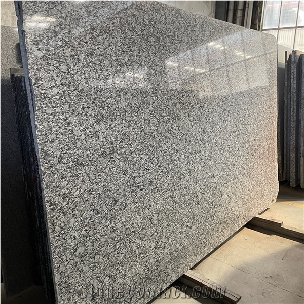 Chinese Polished Big Slab Spray White Granite for Countertop