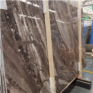 Chinese Venice Brown Marble Slab Romantic Design