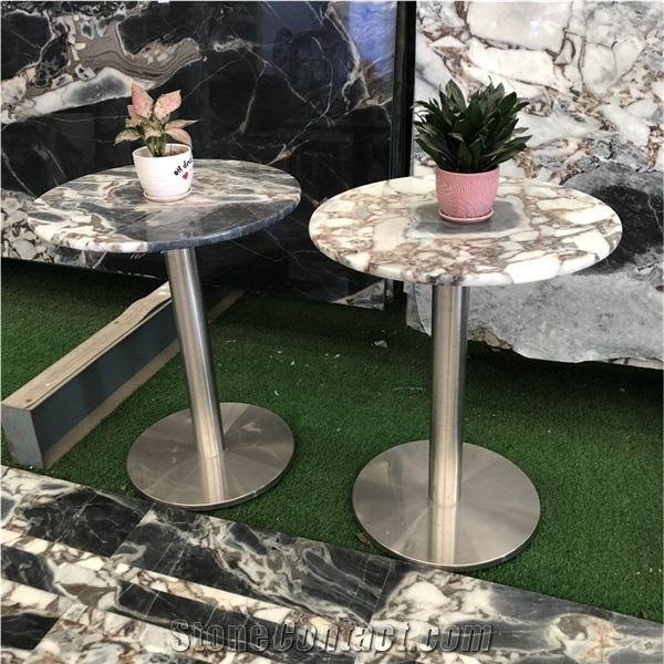 Customized Elephant Grey Marble Coffee Table Home Furniture