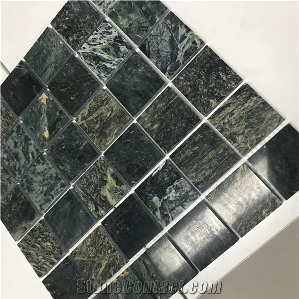Dark Green Marble Mosaic Tiles Swimming Pool Bathroom Floor
